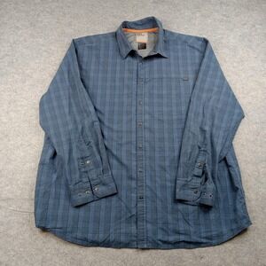 5.11 Tactical Shirt Mens 2XL Blue Plaid Button Front Long Sleeve Casual Outdoor